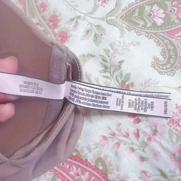 Victoria's Secret Perfect Shape Tan Halter Bra Front Clasp 34C - Picture 6 of 7